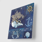 Indigo Ocean Nautical Beach House kustkust Vierkante Klok (Hoek)