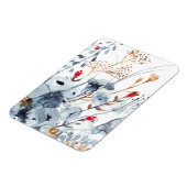 Indigo & Ochre - Waterverf Flowers Magneet (Linkerzijde)