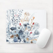 Indigo & Ochre - Waterverf Flowers Muismat (Met muis)