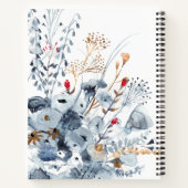 Indigo & Ochre - Waterverf Flowers Notitieboek (Achterkant)