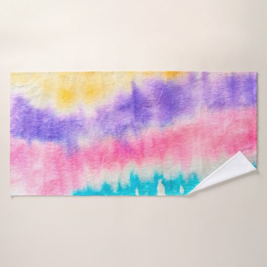 Indigo Old Dirty Wall. Dye Bohemian. Gele spiegel Badhanddoek (Badhanddoek)