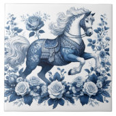 Indigo-oplader: bloesems in beweging tegeltje (Voorkant)