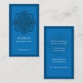 Indigo Ornament Visitekaartje (Voorkant / Achterkant)