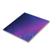 Indigo paars abstract kunststuk tegeltje (Zijkant)