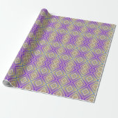 Indigo Paars Alternative Diamond Pattern Cadeaupapier (Uitgerold)