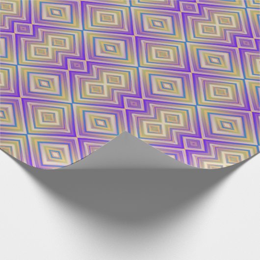 Indigo Paars Alternative Diamond Pattern Cadeaupapier (Hoek)