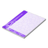 Indigo, Paarse Damask; Parijs; Eiffeltoren Notitieblok (Linkerzijde)