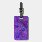 indigo paarse glitter peace ock veren bagagelabel (Voorkant verticaal)