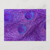 indigo paarse glitter peace ock veren briefkaart (Voorkant)