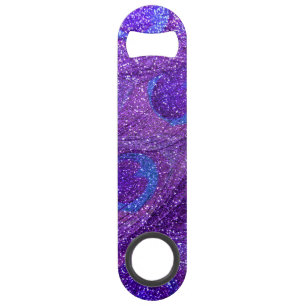 indigo paarse glitter peace ock veren speed flessenopener