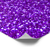 Indigo paarse glitter poster (Hoek)