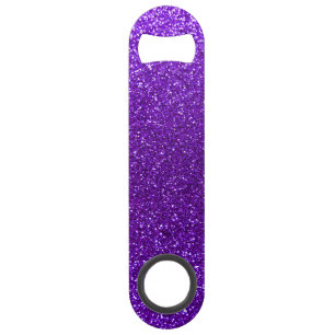 Indigo paarse glitter speed flessenopener