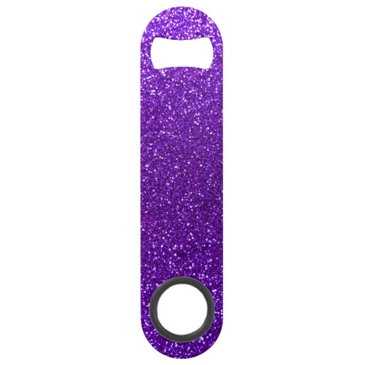 Indigo paarse glitter speed flessenopener (Voorkant)