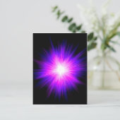 Indigo paarse hellingsvlam reiki goddelijke energi briefkaart (Staand voorkant)