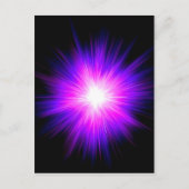 Indigo paarse hellingsvlam reiki goddelijke energi briefkaart (Voorkant)
