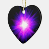 Indigo paarse hellingsvlam reiki goddelijke energi keramisch ornament (Links)