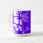 Indigo, Paarse palmboom op Hawaiian Koffiemok (Voorkant links)