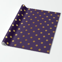 Indigo Paarse Plum Golden Small Polka Dots