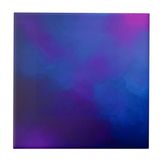 Indigo paarse roze abstracte kunst tegeltje (Voorkant)