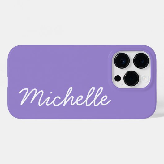 Indigo Paarse & Witte Douanenaam of Tekst Case-Mate iPhone Case (Achterkant (horizontaal))