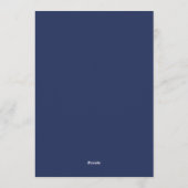 Indigo Painterly Floral Wedding Kaart (Achterkant)