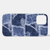 Indigo Patchwork: gestructureerde gecontroleerde e Case-Mate iPhone Case (Achterkant (horizontaal))