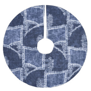 Indigo Patchwork: gestructureerde gecontroleerde e Kerstboom Rok