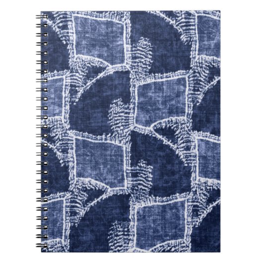 Indigo Patchwork: gestructureerde gecontroleerde e Notitieboek (Voorkant)