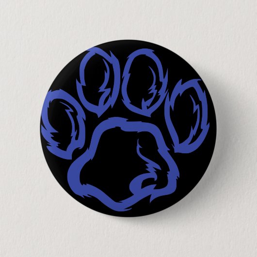 Indigo Paw - Zwarte achtergrond Ronde Button 5,7 Cm (Voorkant)
