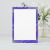 Indigo Petals Boundblank Uitnodiging Sjabloon (Staand voorkant)