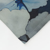 Indigo Petals Fleece Deken