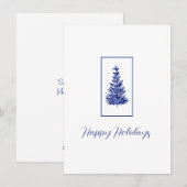 Indigo pijnboom  feestdagenkaart (Voorkant / Achterkant)