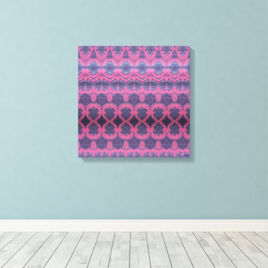 Indigo Pink II Stretched Canvas Print (Insitu (Houten vloer))