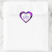 Indigo Pink Modern Save the Date Wedding Stickers (Tas)