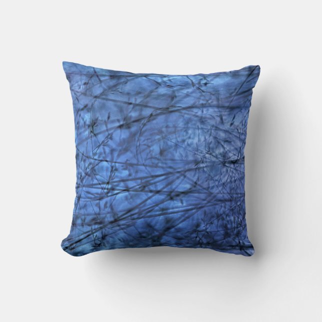 Indigo Plantenlandschap Kussen (Voorkant)