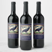 Indigo Potion Halloween Zwarte Kraai Wijnlabel Wijn Etiket (Flessen)