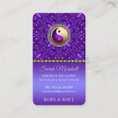 Indigo Purple Gold Angelic Energy Healing Holistic Visitekaartje (Voorkant)