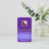 Indigo Purple Gold Angelic Energy Healing Holistic Visitekaartje (Staand voorkant)