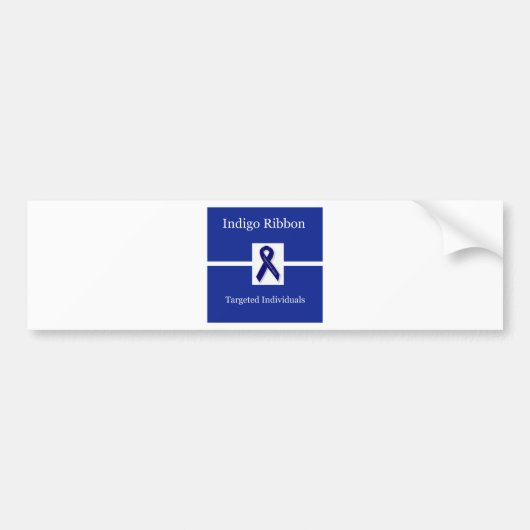 Indigo Ribbon in viering Bumpersticker (Voorkant)