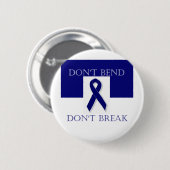 Indigo Ribbon - Niet buigen. Breek niet. DBI. Ronde Button 5,7 Cm (Voorkant /achterkant)