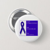 Indigo Ribbon Ronde Button 5,7 Cm (Voorkant /achterkant)