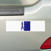 Indigo Ribbon. - Steun, licht, hoop. -DBI Bumpersticker (Op auto)
