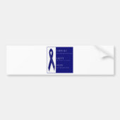 Indigo Ribbon. - Steun, licht, hoop. -DBI Bumpersticker (Voorkant)