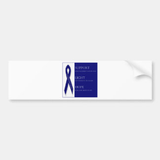 Indigo Ribbon. - Steun, licht, hoop. -DBI Bumpersticker
