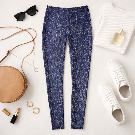Indigo Rinse Nep-denim Leggings