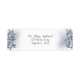 Indigo Romance Huwelijk Retouradreslabels Etiket