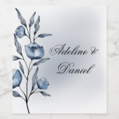 Indigo Romance Trouw Wijnlabels Wijn Etiket (Enkel label)