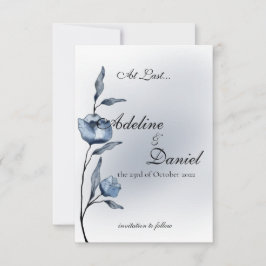 Indigo Romance Trouwkaart Save the Date Kaarten