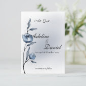 Indigo Romance Trouwkaart Save the Date Kaarten (Staand voorkant)