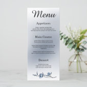 Indigo Romance Trouwmenu Menu (Staand voorkant)